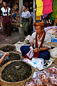 Inle Lake Myanmar. The market of the village of Nampan on the eastern lakeshore. 